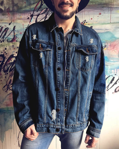 Men's Classic Pattern Denim Jacket