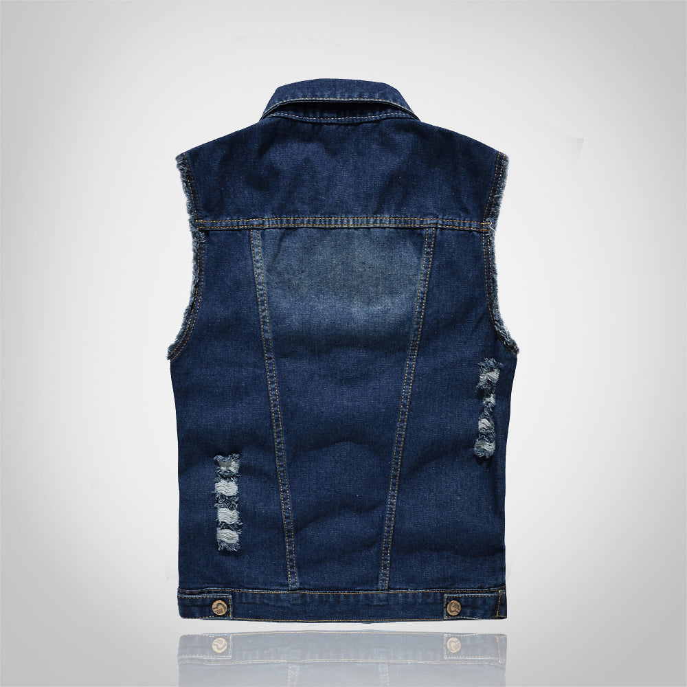 Men's Classic Blue Denim Vest