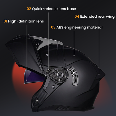 Casque modulaire de moto toutes saisons pour hommes et femmes