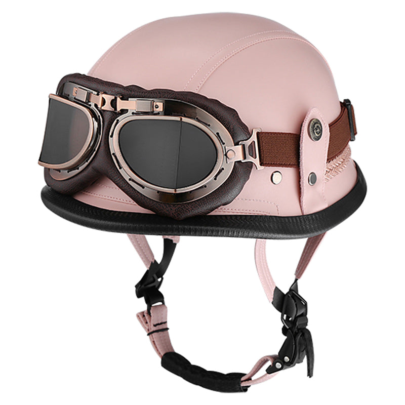 Casque demi-visage de style militaire rétro