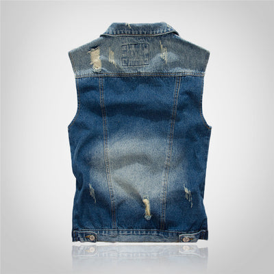 Gilet en jean bleu 23 pour hommes