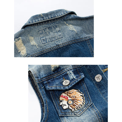 Blue 23 Men Denim Vest