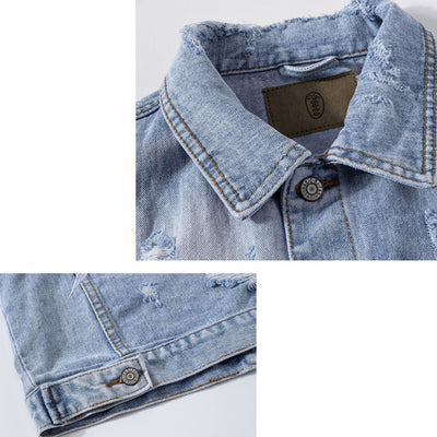 Wings Embroidered Rivet Denim Vest