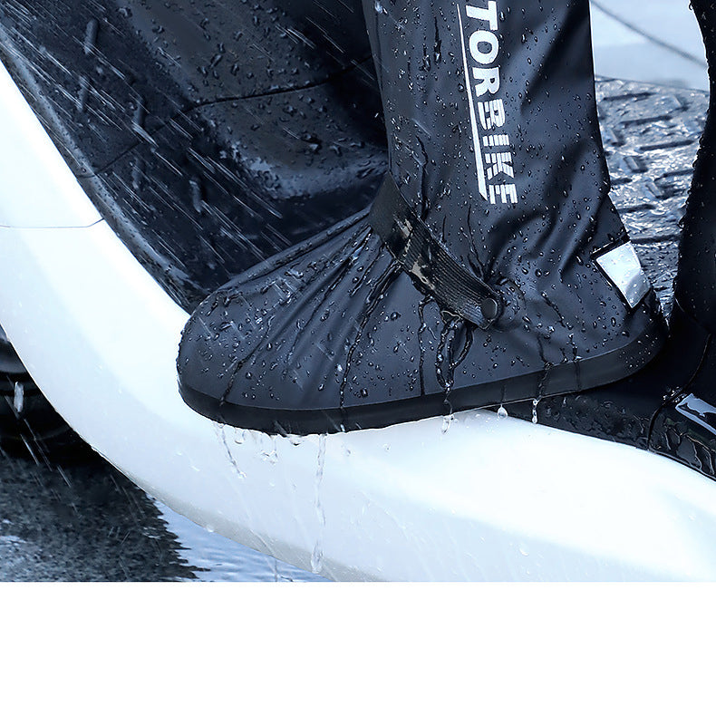 Couvre-chaussures de pluie antidérapants et imperméables pour motards avec réflecteur