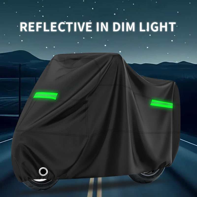 Housse de protection solaire imperméable pour moto avec réfléchissant la nuit