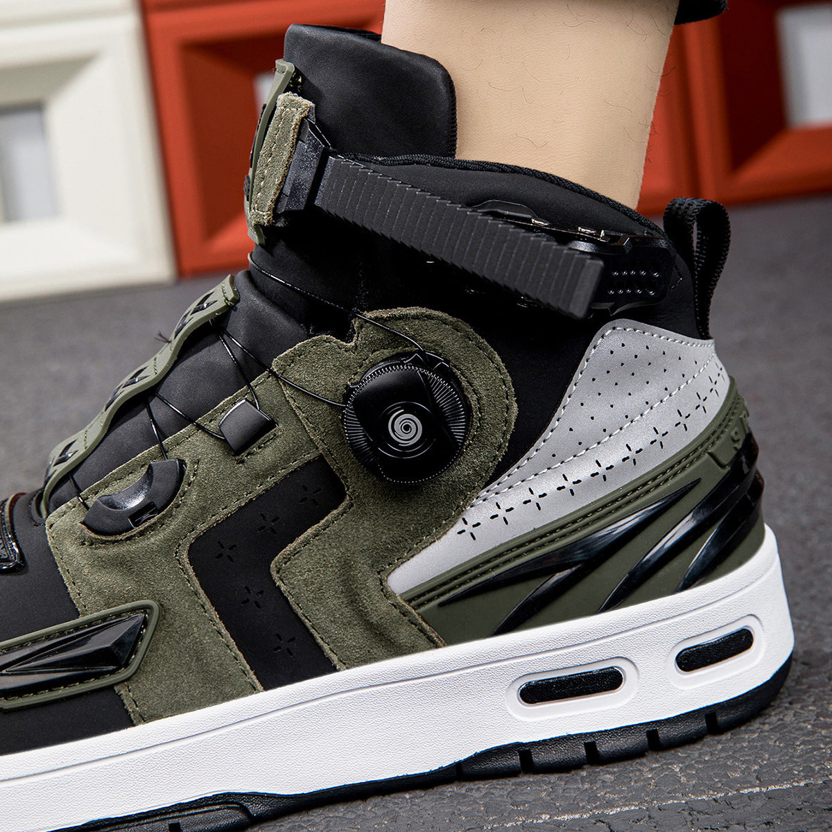 Bottes de croiseur de moto punk 