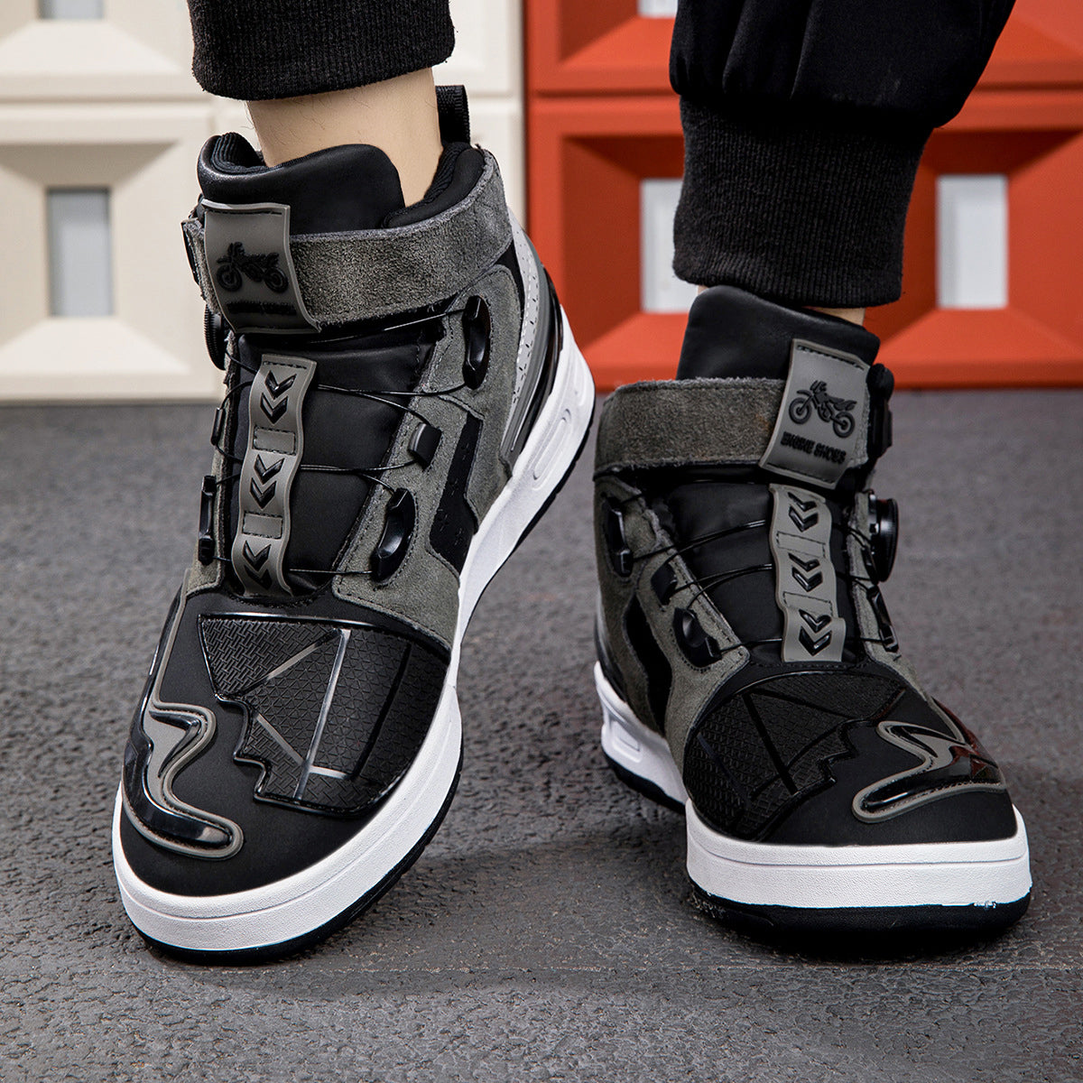 Bottes de croiseur de moto punk 