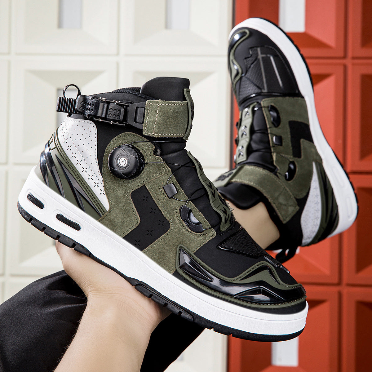 Bottes de croiseur de moto punk 