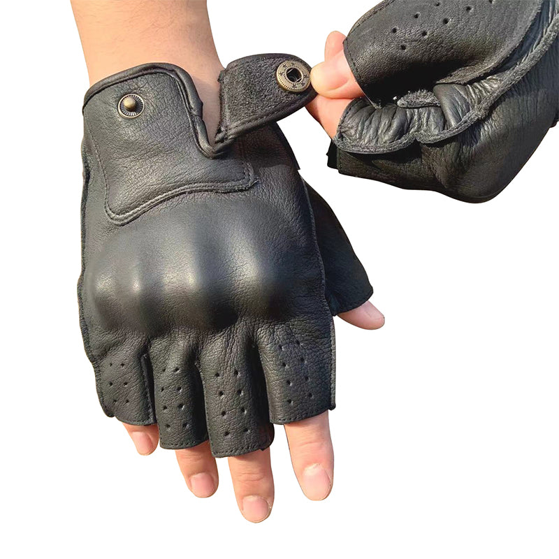 Retro Motorcycle Cowhide Leather Gloves