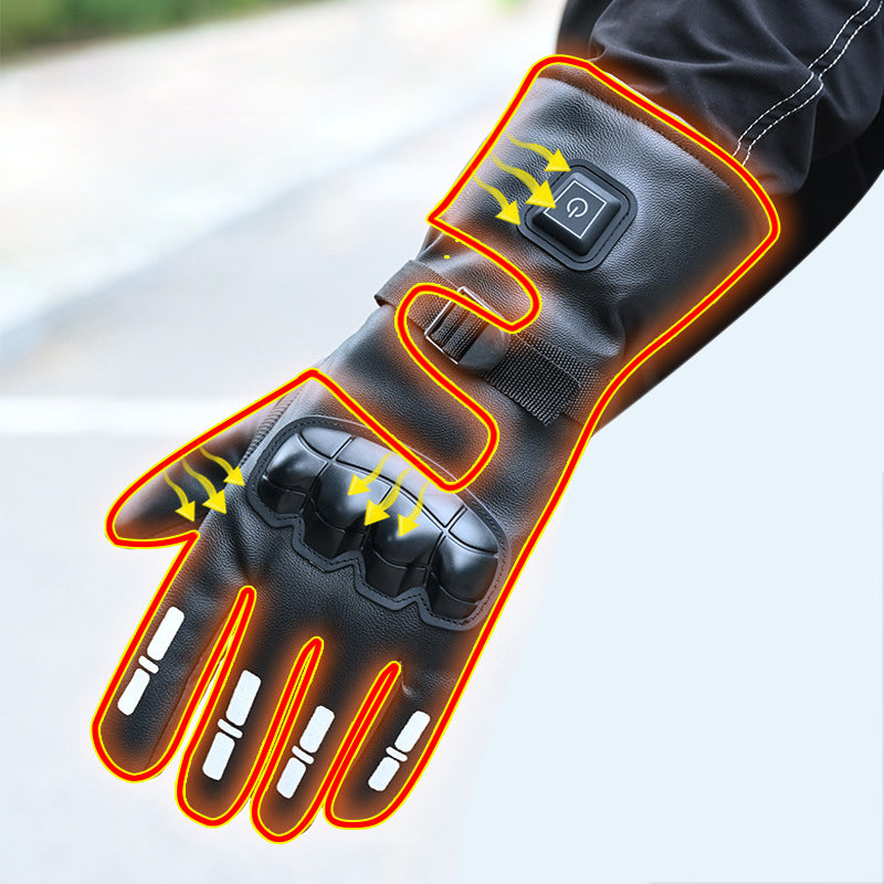 Gants de moto à doublure chauffante électrique rechargeable pour hommes