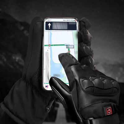 Gants de moto à doublure chauffante électrique rechargeable pour hommes