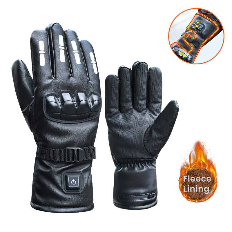 Gants de moto à doublure chauffante électrique rechargeable pour hommes