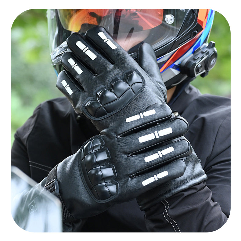 Gants de moto à doublure chauffante électrique rechargeable pour hommes