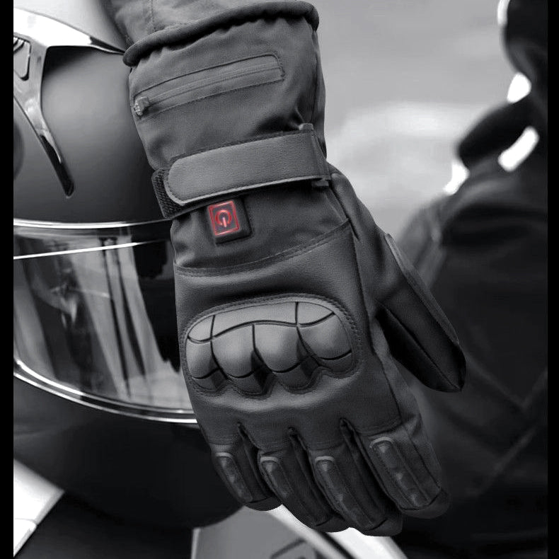 Gants de moto à doublure chauffante électrique rechargeable pour hommes