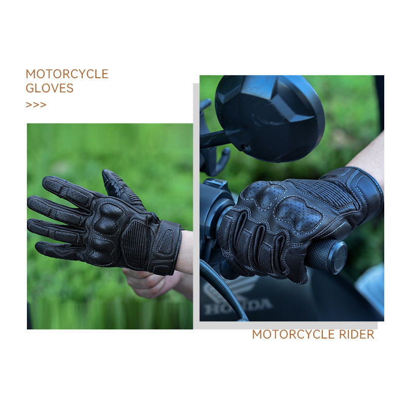 Gants de moto en cuir pour toutes les saisons