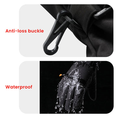 Winter Riding Gloves With Fleece Lining Warm Touchscreen Windproof