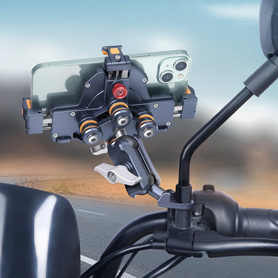 Support de téléphone flexible anti-secousses pour moto