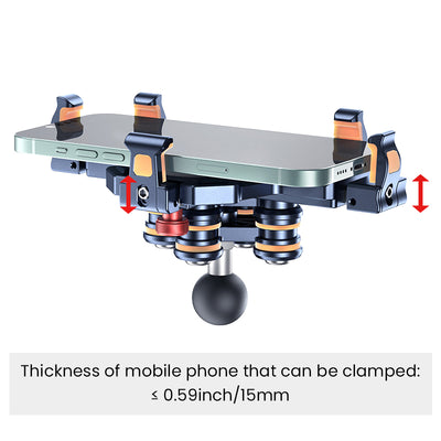 Support de téléphone flexible anti-secousses pour moto