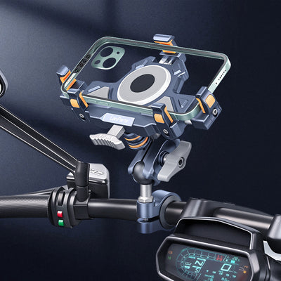 Support de téléphone flexible anti-secousses pour moto