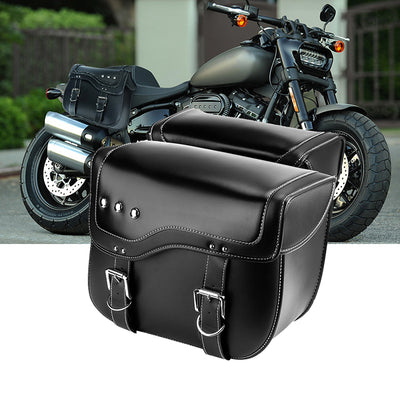 2 Pack Motorcycle PU Leather Saddlebags