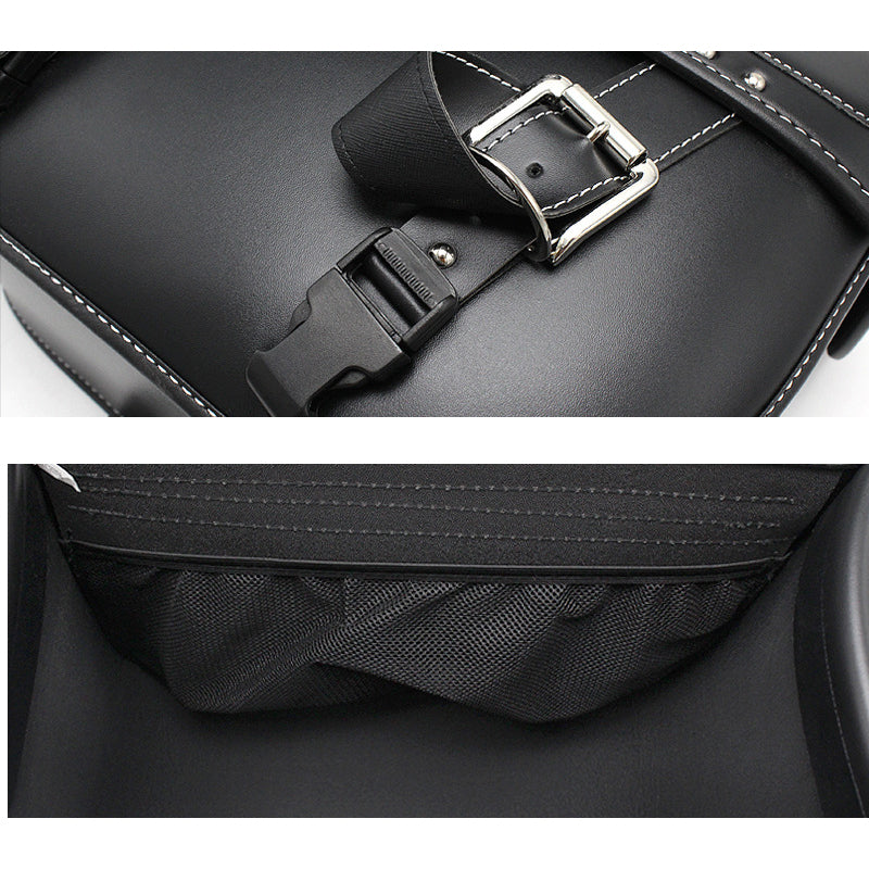 2 Pack Motorcycle PU Leather Saddlebags
