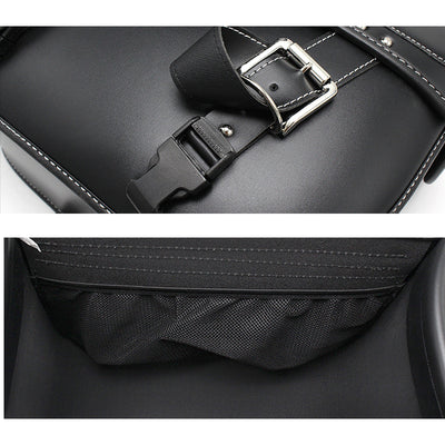 2 Pack Motorcycle PU Leather Saddlebags