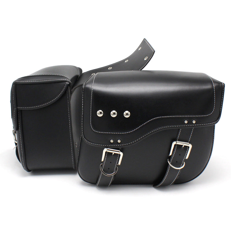 2 Pack Motorcycle PU Leather Saddlebags