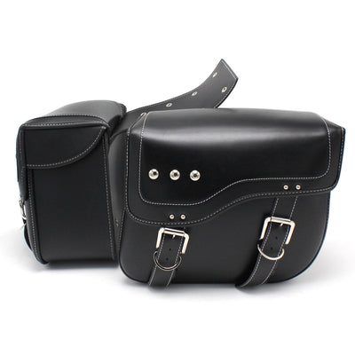 2 Pack Motorcycle PU Leather Saddlebags