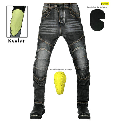 Jean de moto en Kevlar indéchirable pour hommes