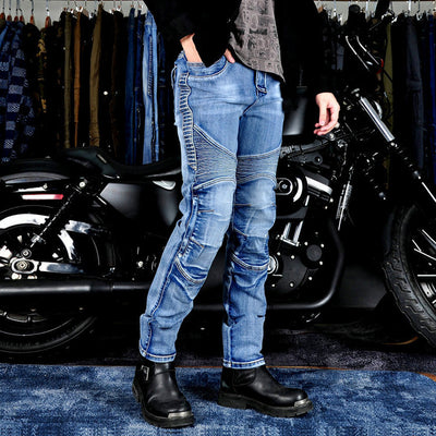 Jean de moto en Kevlar indéchirable pour hommes