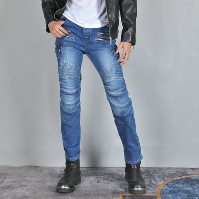 Fierce 4 Men Motorcycle Winter Plus Jean en velours