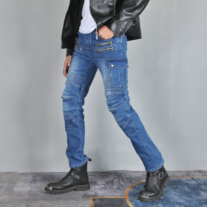 Fierce 4 Men Motorcycle Winter Plus Jean en velours