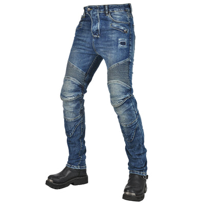 Men's Retro Elastic K-25 Riding Jeans With Ce Armor Protector