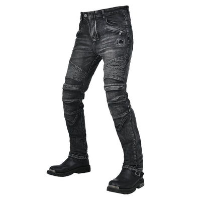 Men's Retro Elastic K-25 Riding Jeans With Ce Armor Protector