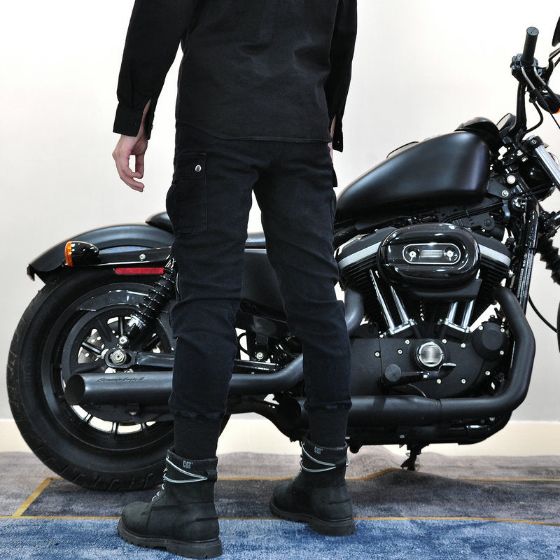 Jean d'équitation en denim stretch K-2 pour moto - Mise à niveau de l'équipement