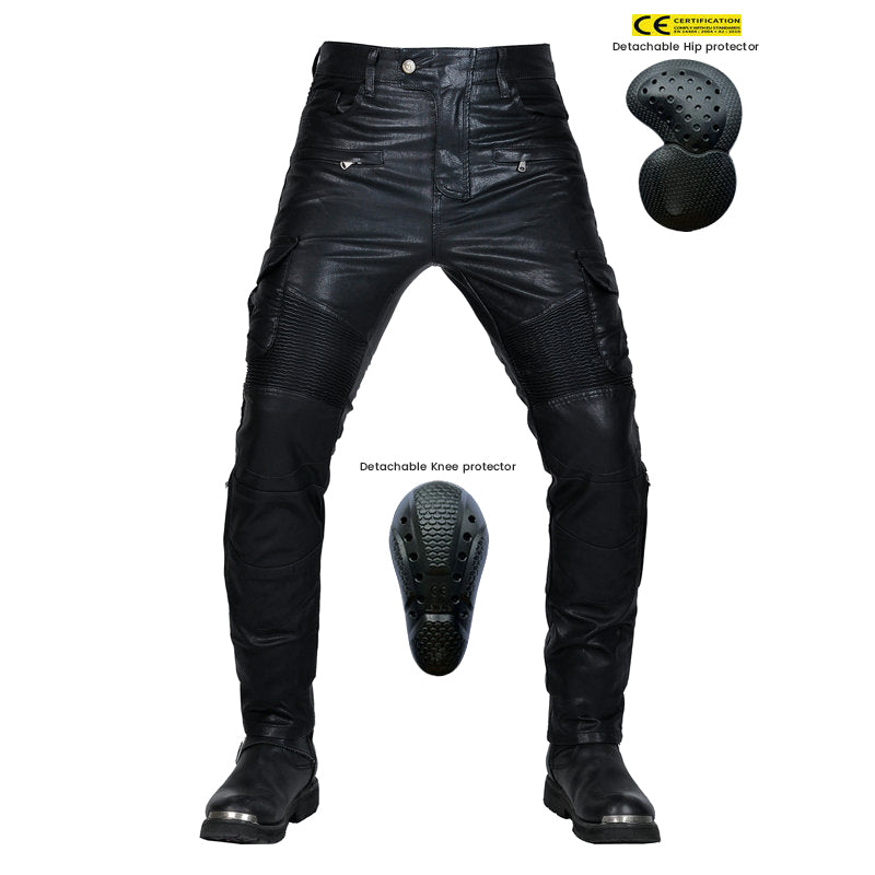 Pantalon de moto enduit multi-poches pour hommes