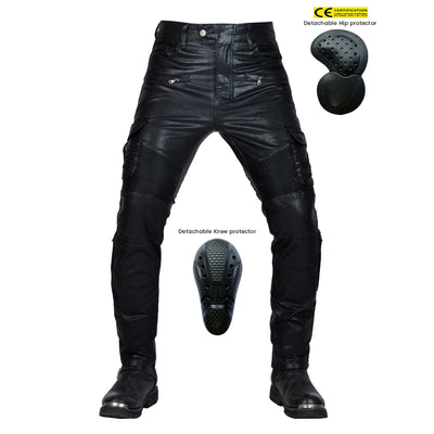 Pantalon de moto enduit multi-poches pour hommes