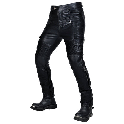 Pantalon de moto enduit multi-poches pour hommes