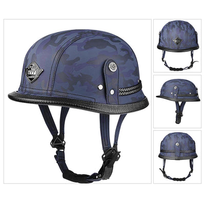 Casque demi-visage de style militaire rétro