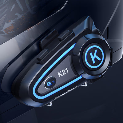 K21 Waterproof Helmet Bluetooth Headset With Three Color Light