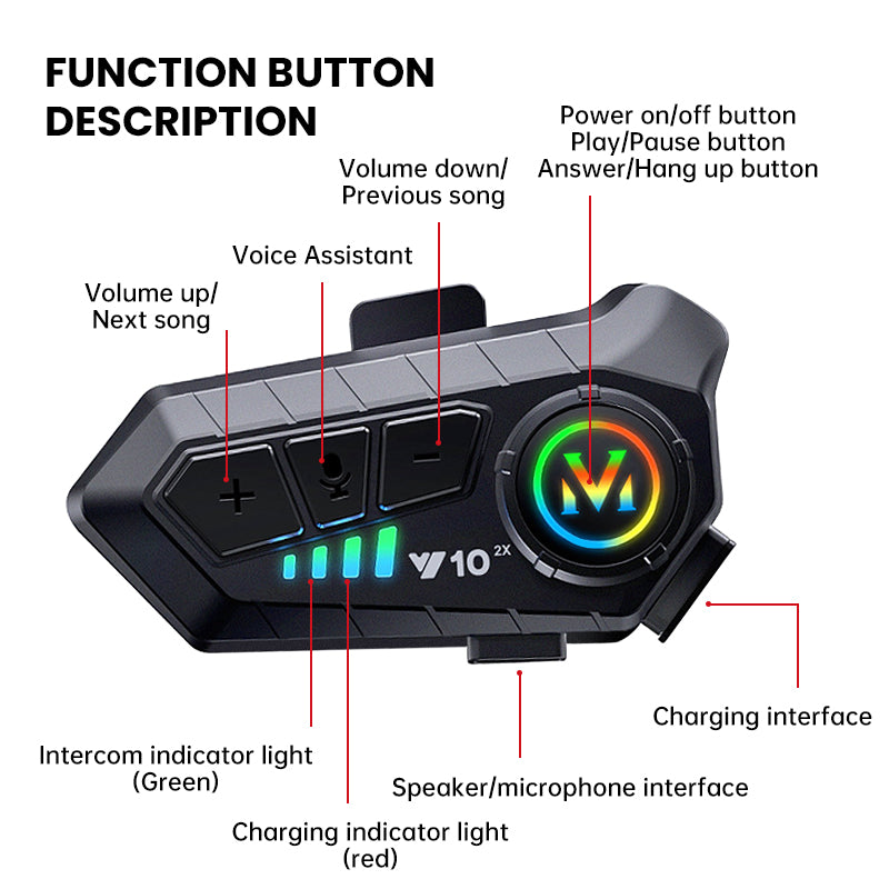 Casque de moto casque Bluetooth multifonctionnel 