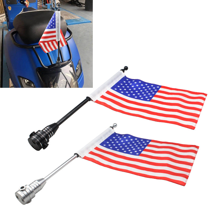 Petit drapeau américain et décoration pour mât de drapeau pour moto