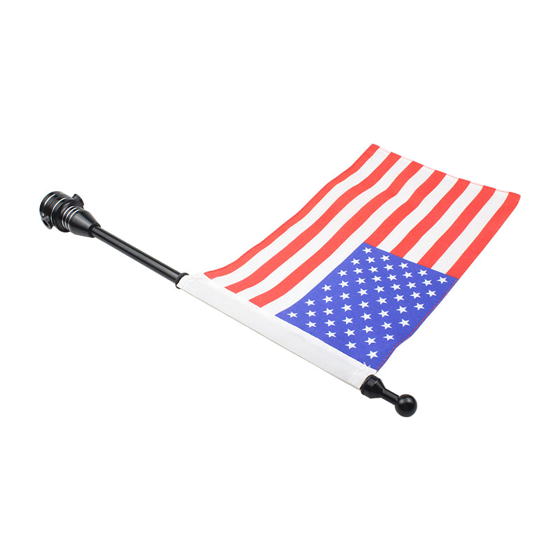 Small America Flag and Flagpole Mount Motorcycle Decoration