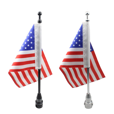 Small America Flag and Flagpole Mount Motorcycle Decoration