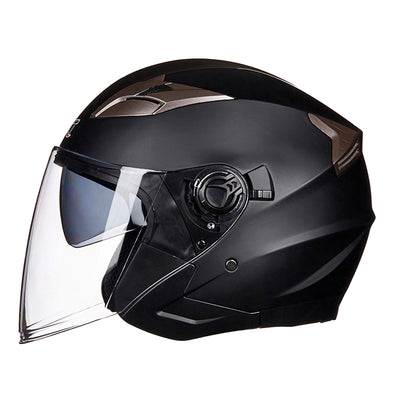 Motorcycle Double Lens Open Face Helmet Four Seasons