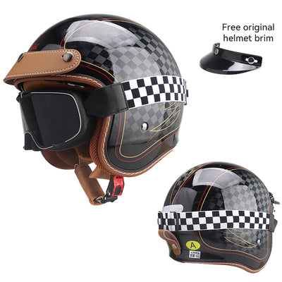 Casque ouvert vintage casque de moto rétro