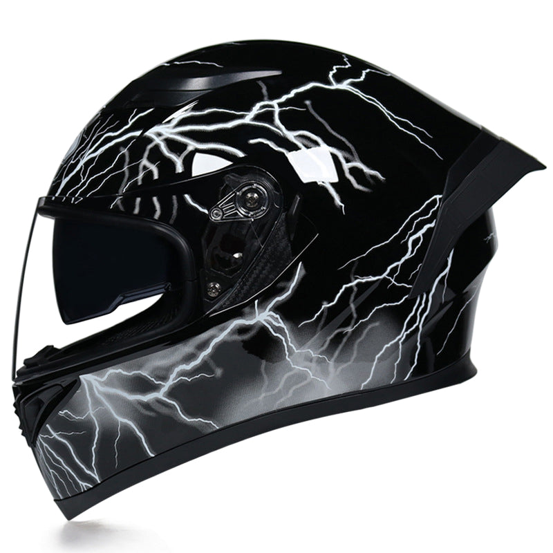 Casque intégral de moto anti-buée 