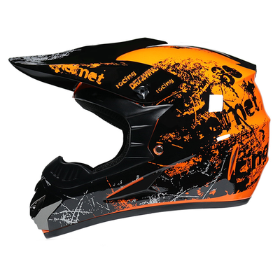 Casque de moto tout-terrain tout temps MX Dirt Bike Racing casque-noir mat 