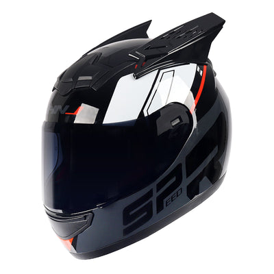 Full Face Motorcycle Helmet with Cool Horns