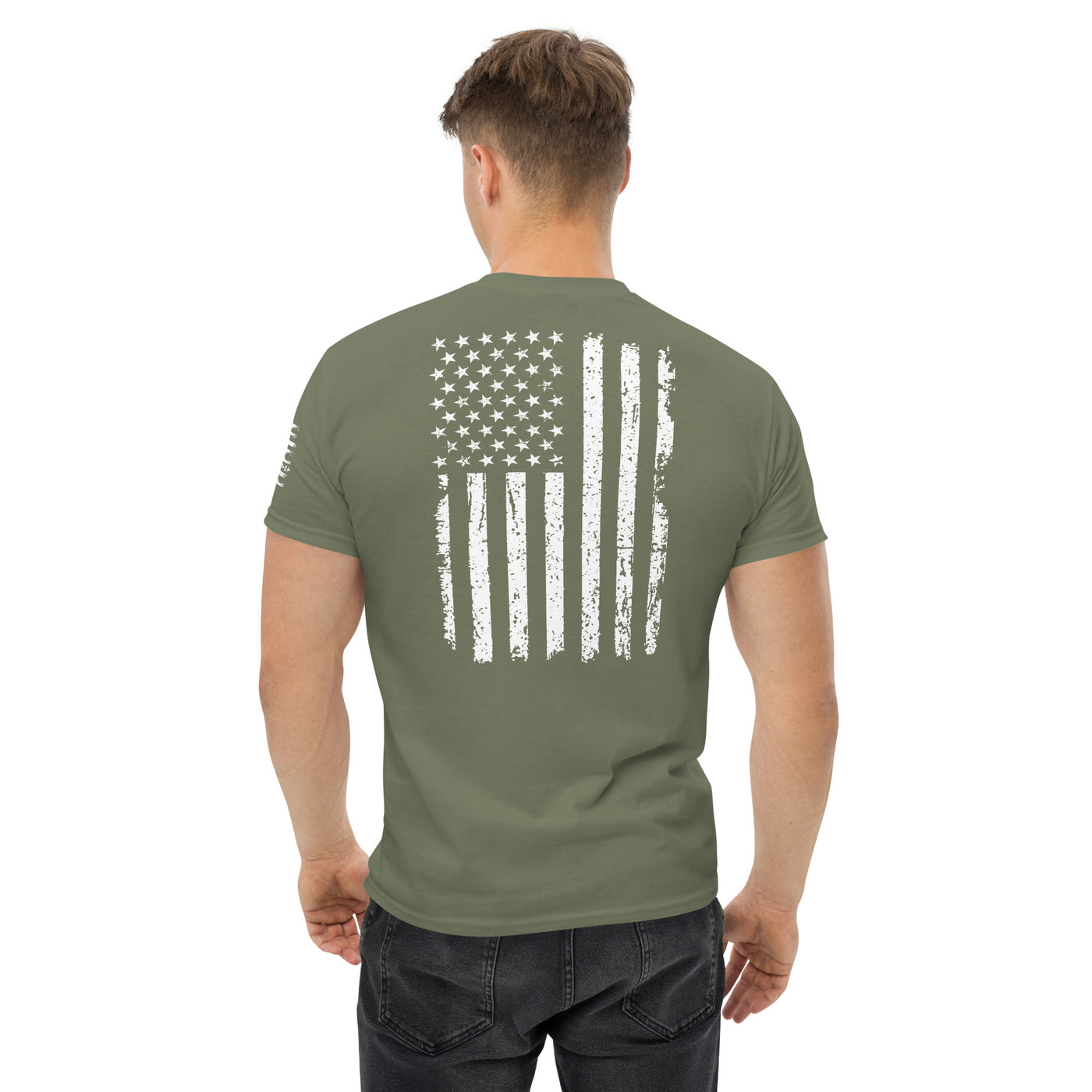 T-shirt drapeau patriotique pour homme